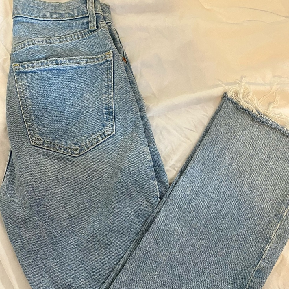 Zara wide leg blue jeans